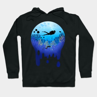 Diving The Blue Ocean Adventure Hoodie